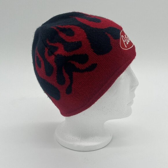 Peterbilt Trucks Knit Beanie Stocking Cap With Flames & Embroidered Patch - Picture 5 of 6